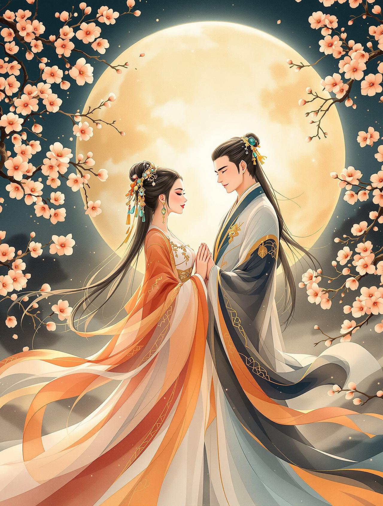 歪歪漫画免费阅读 - 月下海棠，海棠花开月正圆，只羡鸳鸯不羡仙